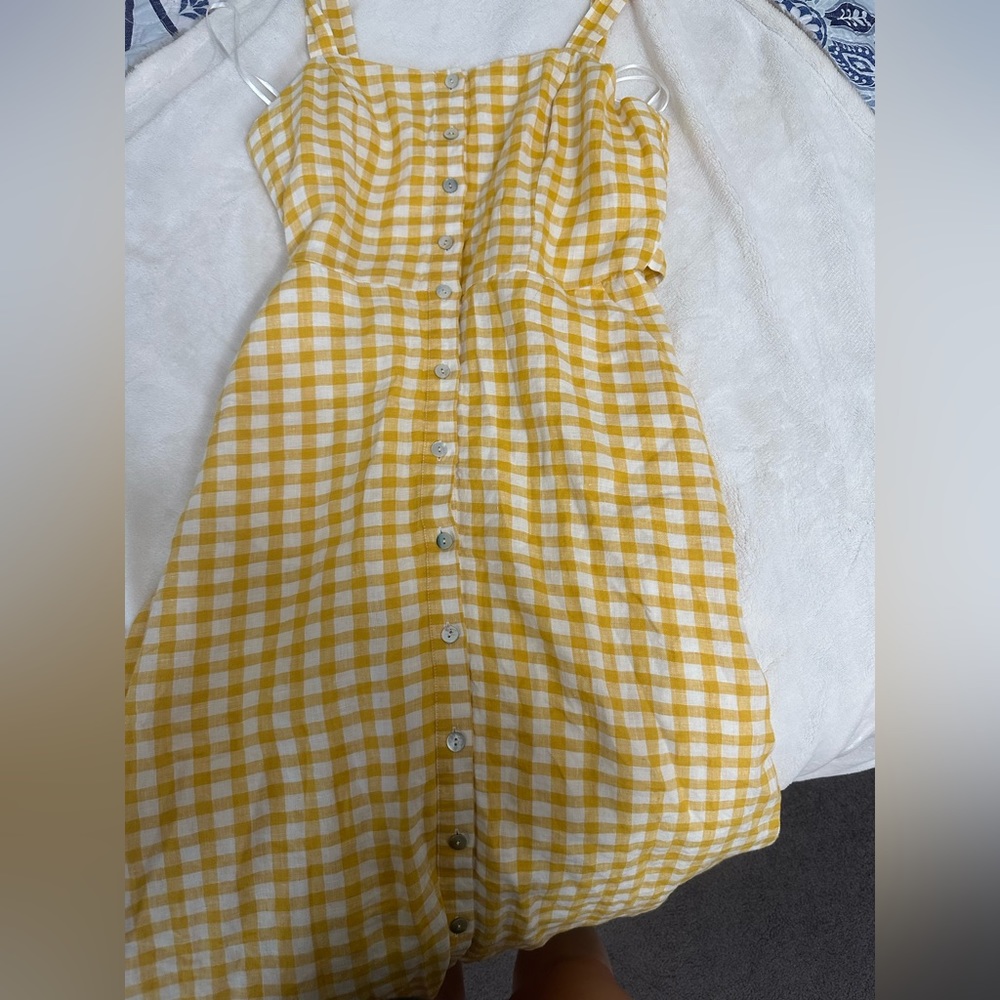 New yellow midi dress
